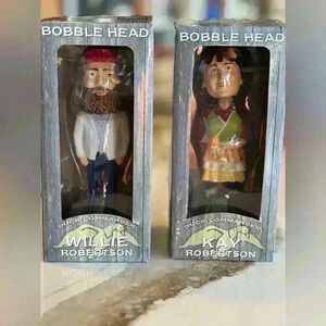 NEW! Vintage Duck Dynasty Bobble Head Set Willie Robertson Kay Robertson